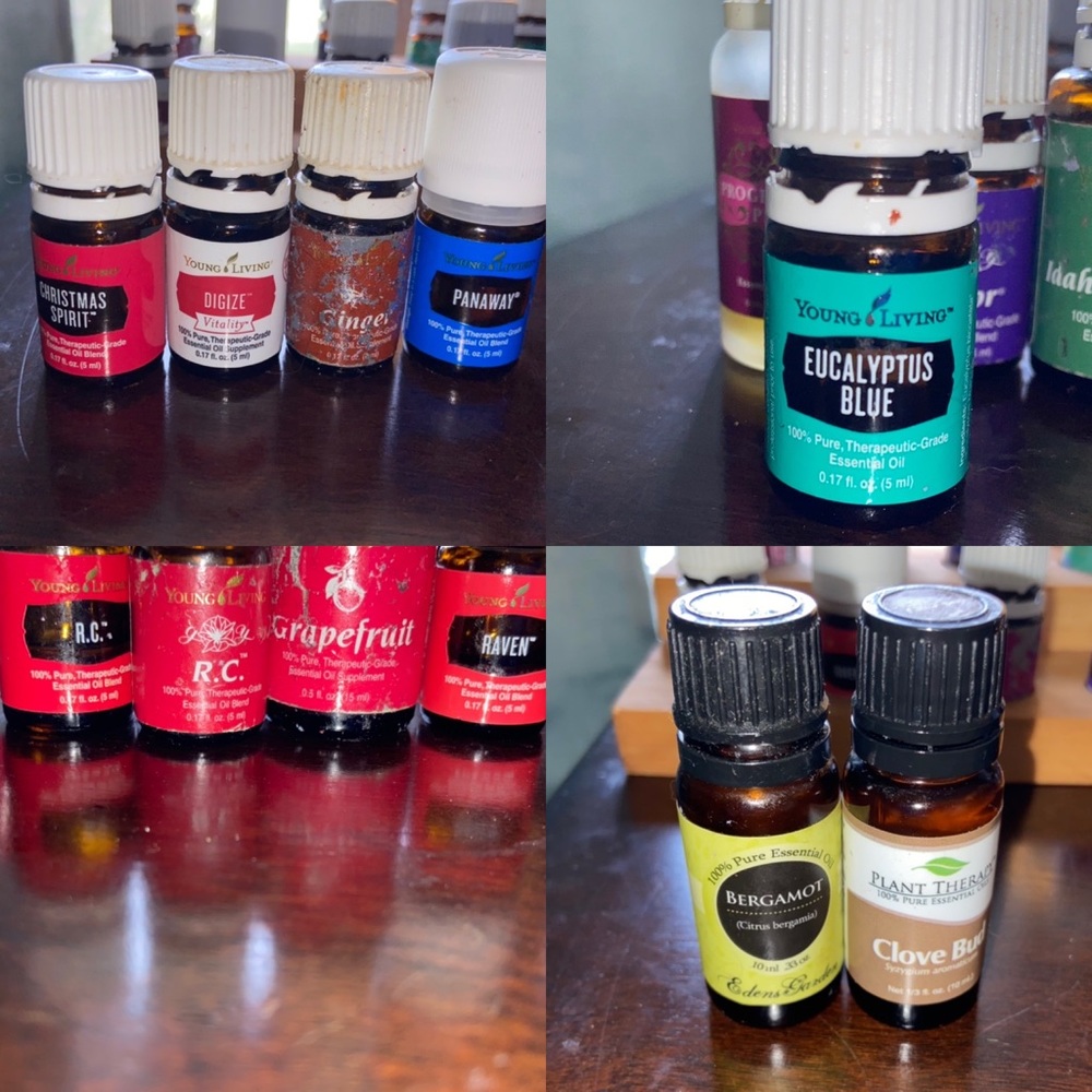 Set of 14 oils. 12- Young Living Brand. 1- Plant Therapy & 1- Eden’s Garden